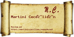 Martini Cecílián névjegykártya